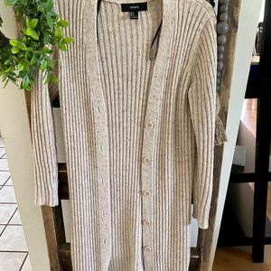 Forever21 Duster Ribbed Knit Long Cardigan